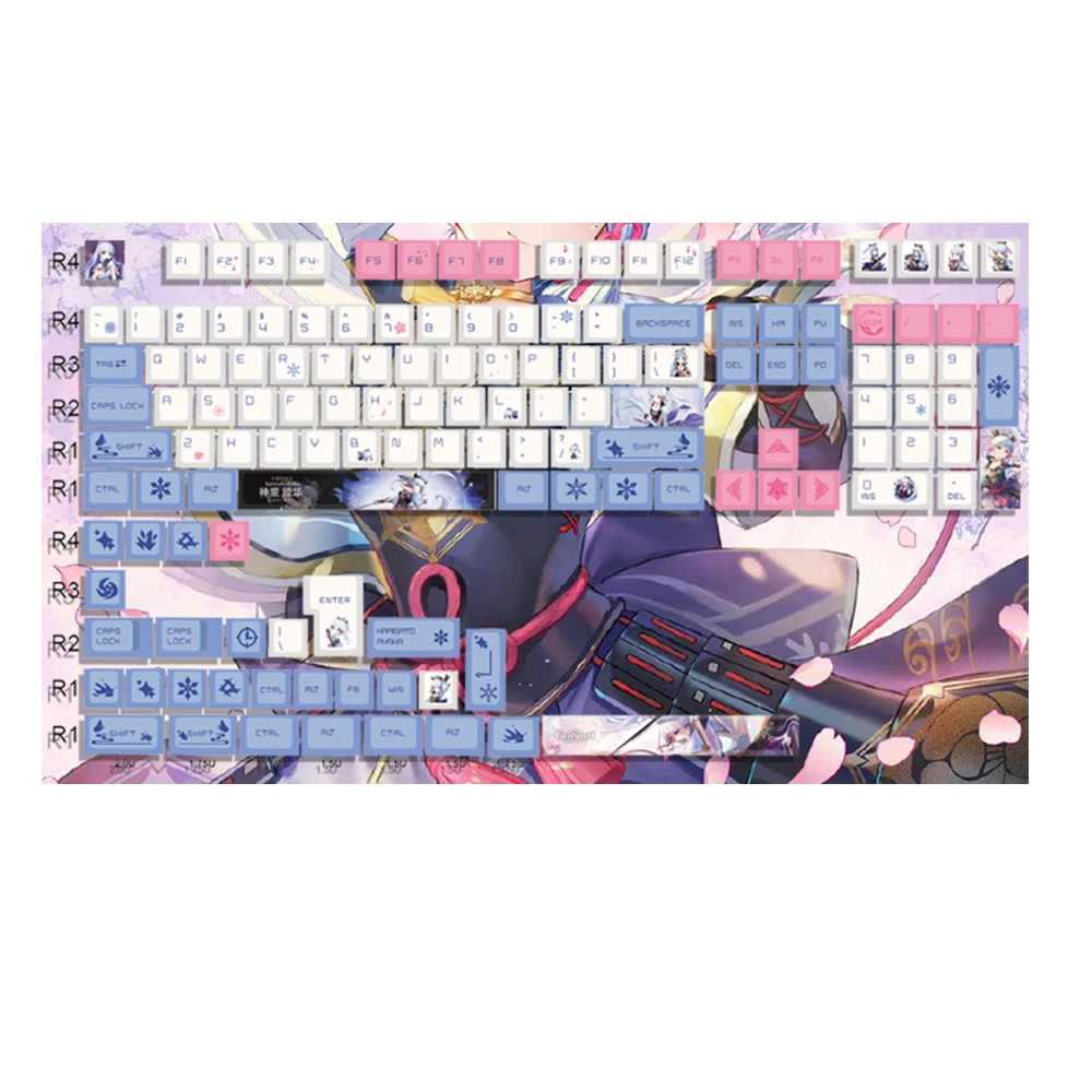Royal Kludge oem keycap teclas personalizadas black backlit pbt keycaps custom profile anime keycap pbt sublimation