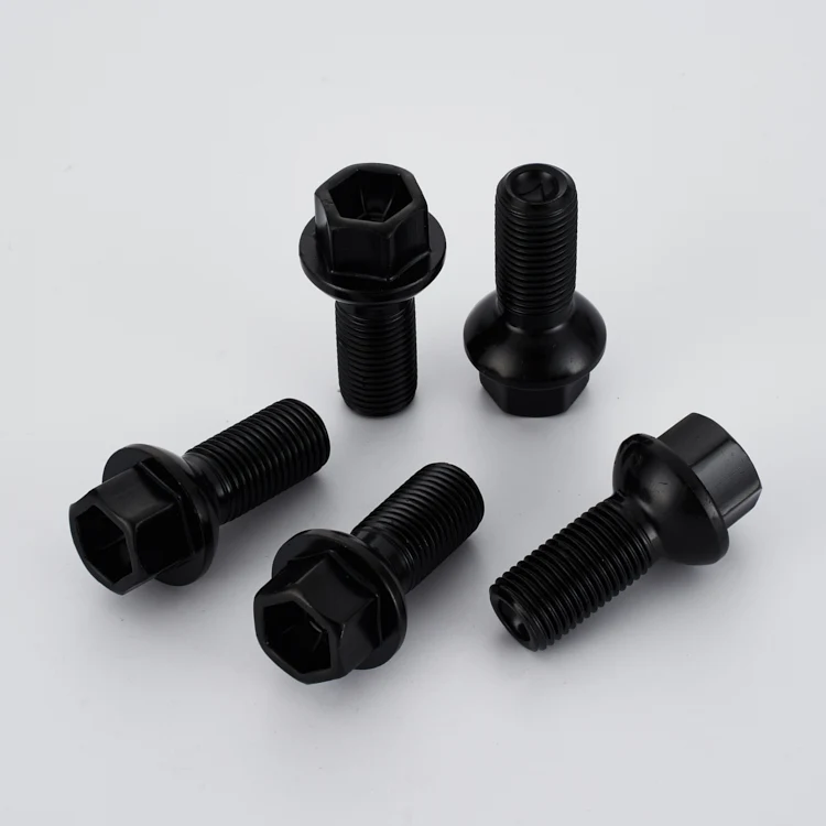 Заводская горячая Распродажа M14 * 1,5 легированная сталь черная Шестигранная головка OEM A0009908307 противоугонные болты детали дорожного движения Автомобильные Колесные Болты