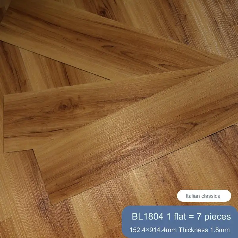 DIY handmade stickers 1.5mm 1.8mm 2.0mm kitchen flooring vinyl wooden self-adhesive waterproof and stain resistant PVC tile