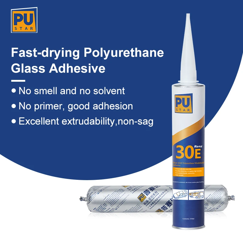 Pustar Renz30E High Initial Bonding Adhesive Fast Curing PU Sealant One Component Glass Caulk For Auto Glass Sealant