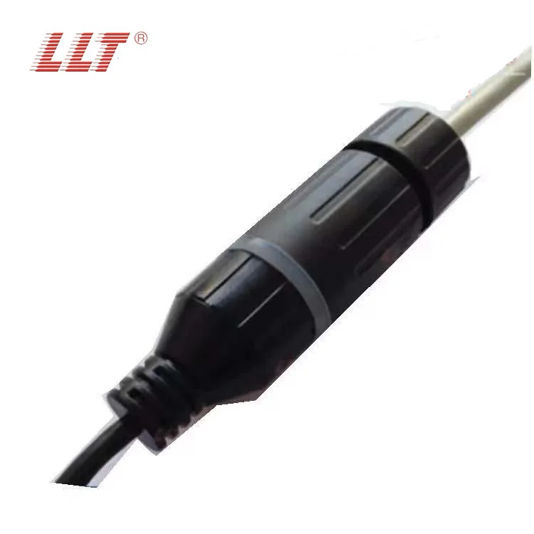 M16 RJ45 ethernet connector plastic  8P8C IP65 waterproof cable connector