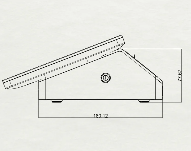Wall-mounted all in one pos machine with built in 58mm printer, ORscanner, NFC card reader