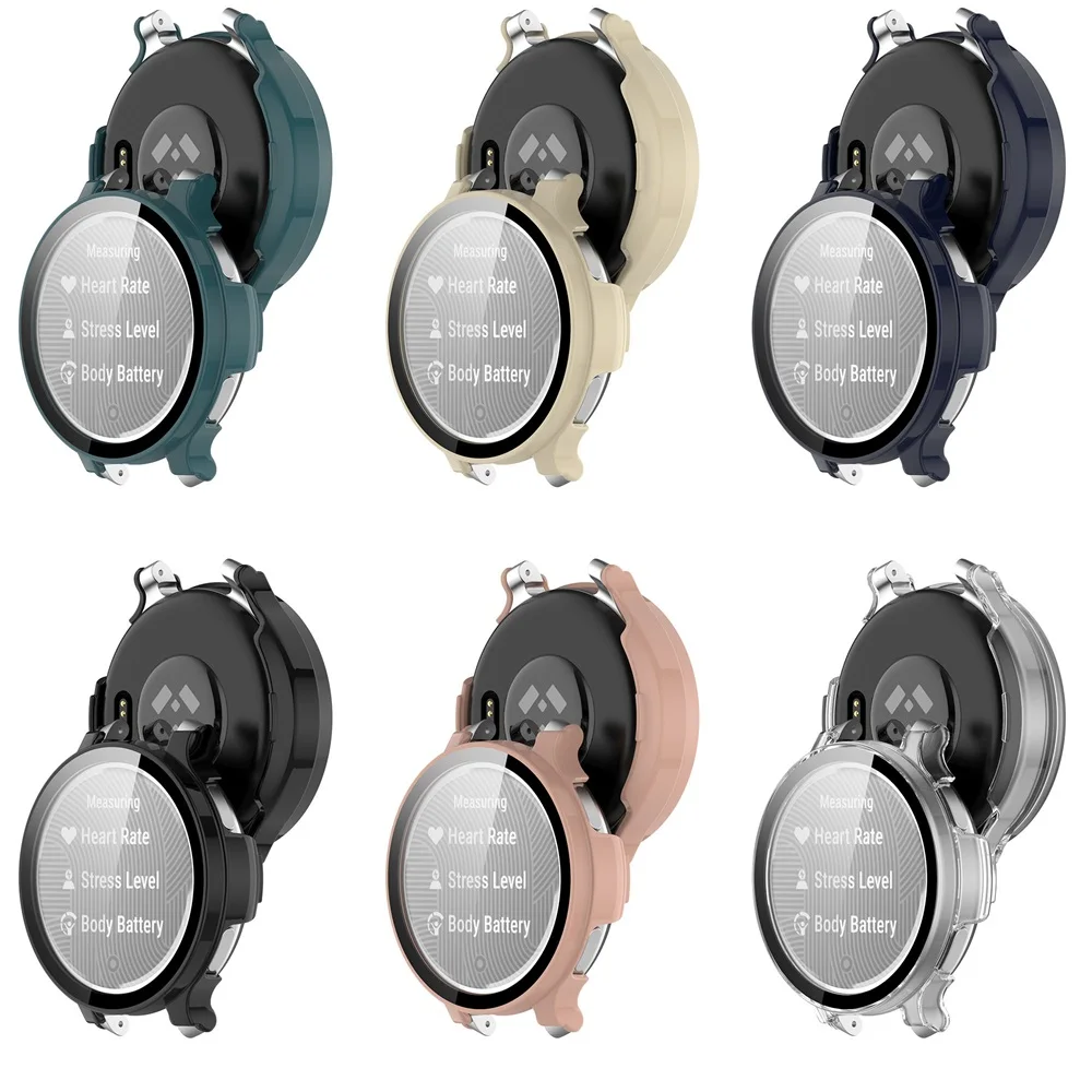 Full Screen PC+Glass film Case For Garmin Lily2 Active Screen Protective cover For Garmin Lily2 Active PC+Glass film watch Case