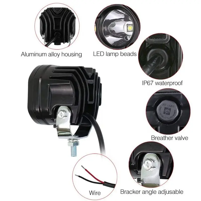 3inch 12v 40w 4x4 Led Work Light Off Road Spot Light Led Bar Off Road Fog Lights For Truck jeeps universal cars