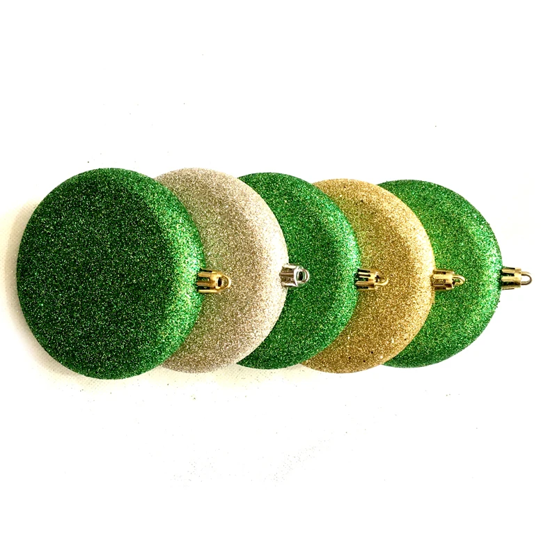 2024 New Design 8cm Christmas Ball with Bead Featuring  Flocking Embossing UV Printing Techniques