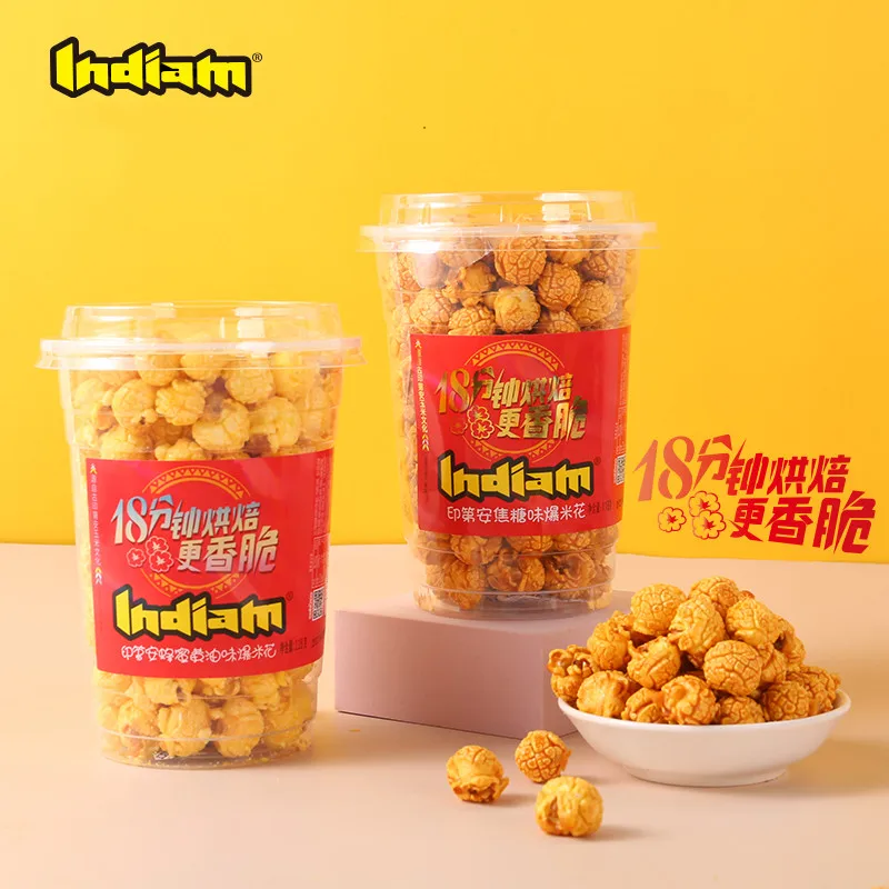 Chinese popular leading brand popcorn crispy and delicious snack non-fried healthy puffed food