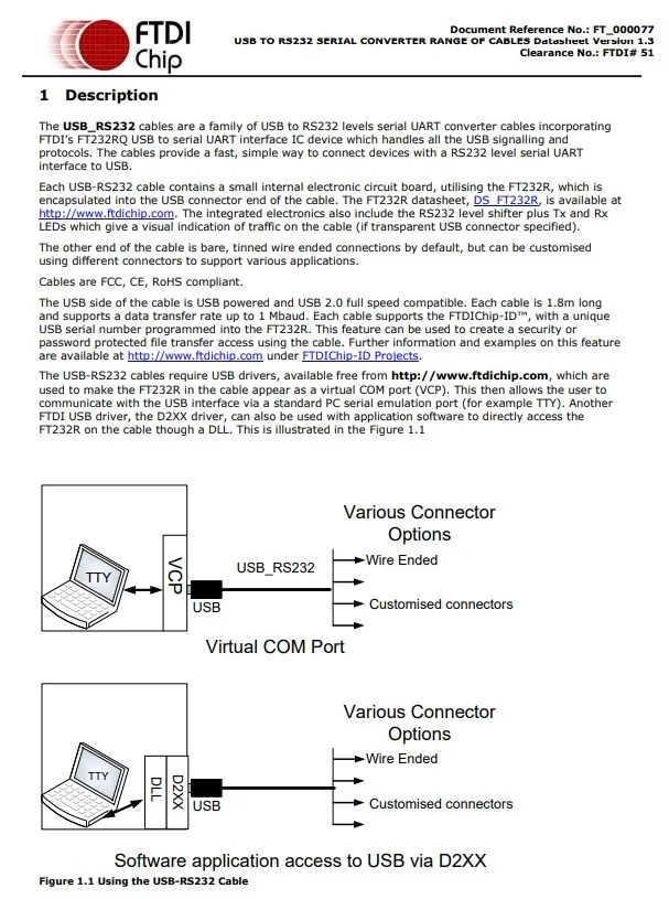 USB-RS232-WE-5000-BT_5.0 USB TO RS232 WIRE END 5.0M BLACK Cable Transparent USB CONNECTOR  +5.0V OUTPUT VOLTAGE