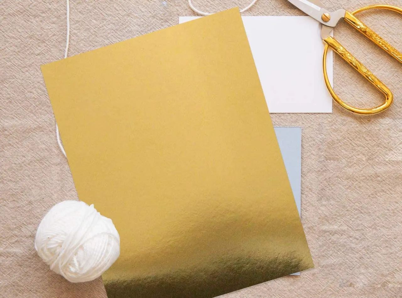Gold Foil Mirror Card Stock Reflective Mirrored Cardstock Gold Shimmer Heavy Weight Paper Board 8.5 X 11 Heavy Weight 300 GSM
