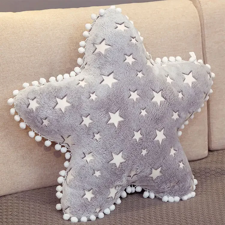 Home Decor Creative glow in the dark plush stars moon clouds pillow dream glow in the dark baby kids pillow