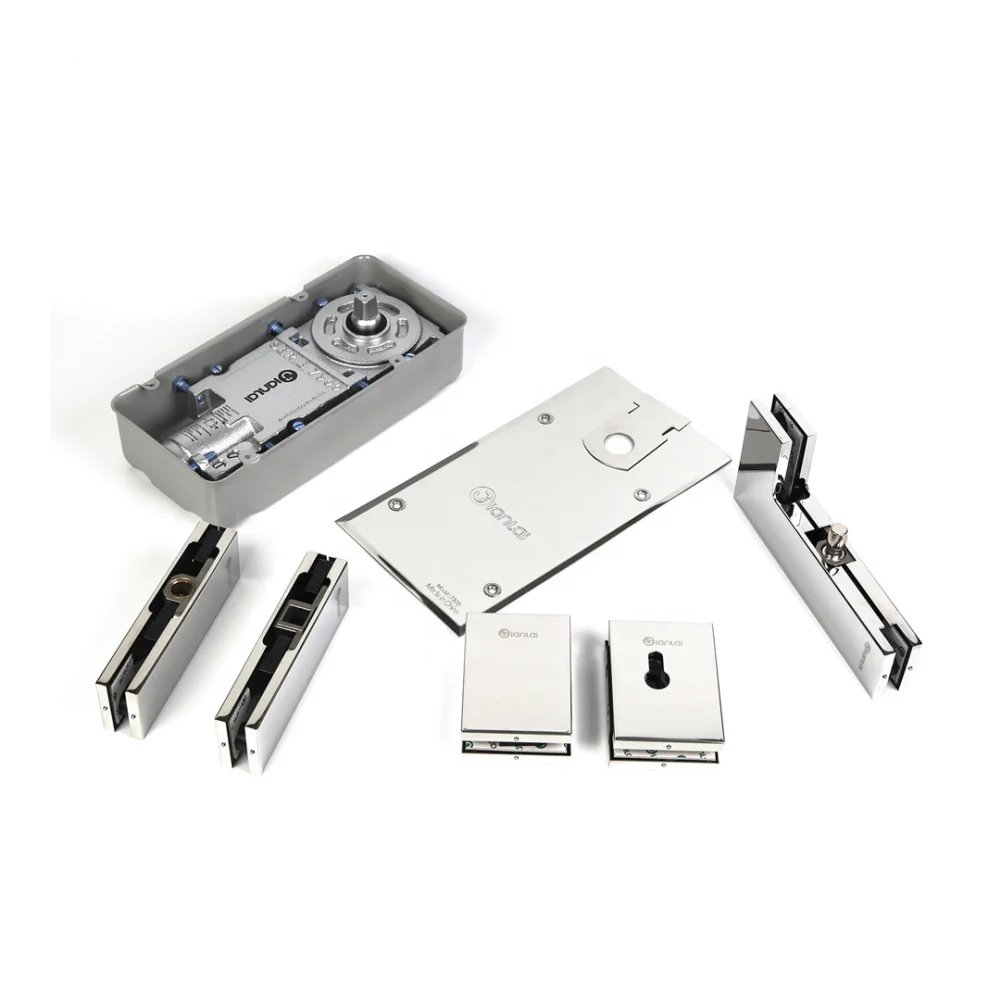 Self closing glass hardware adjustable floor hinge concealed door closer hydraulic floor spring