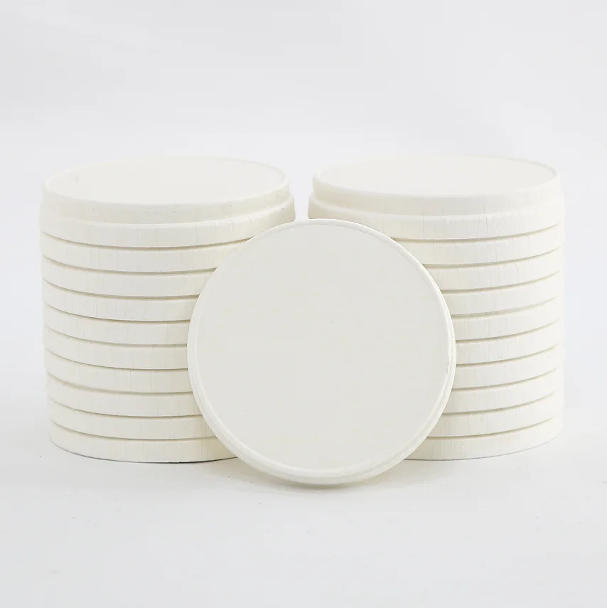Eco-friendly Paper cup Lid for hot Coffee packing 100% paper lids covers