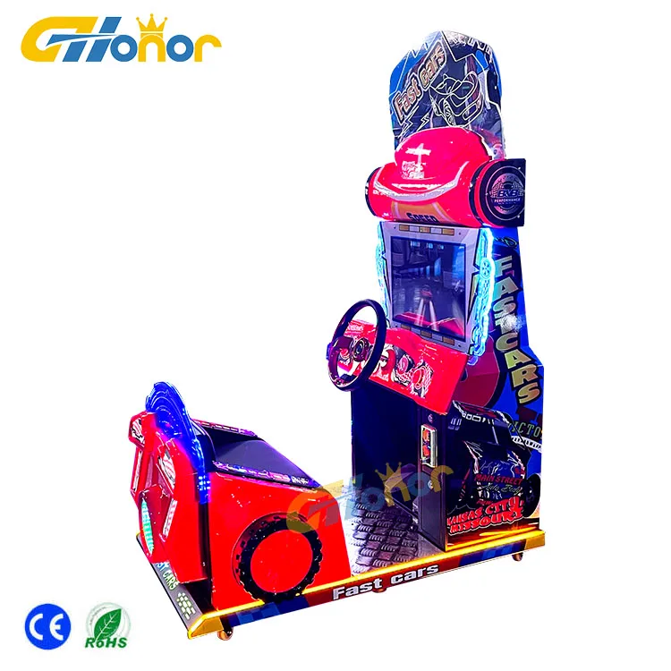 Shopping mall Hot selling Indoor children playground Fast Cars Coin operated game Machine Children Racing Car Game