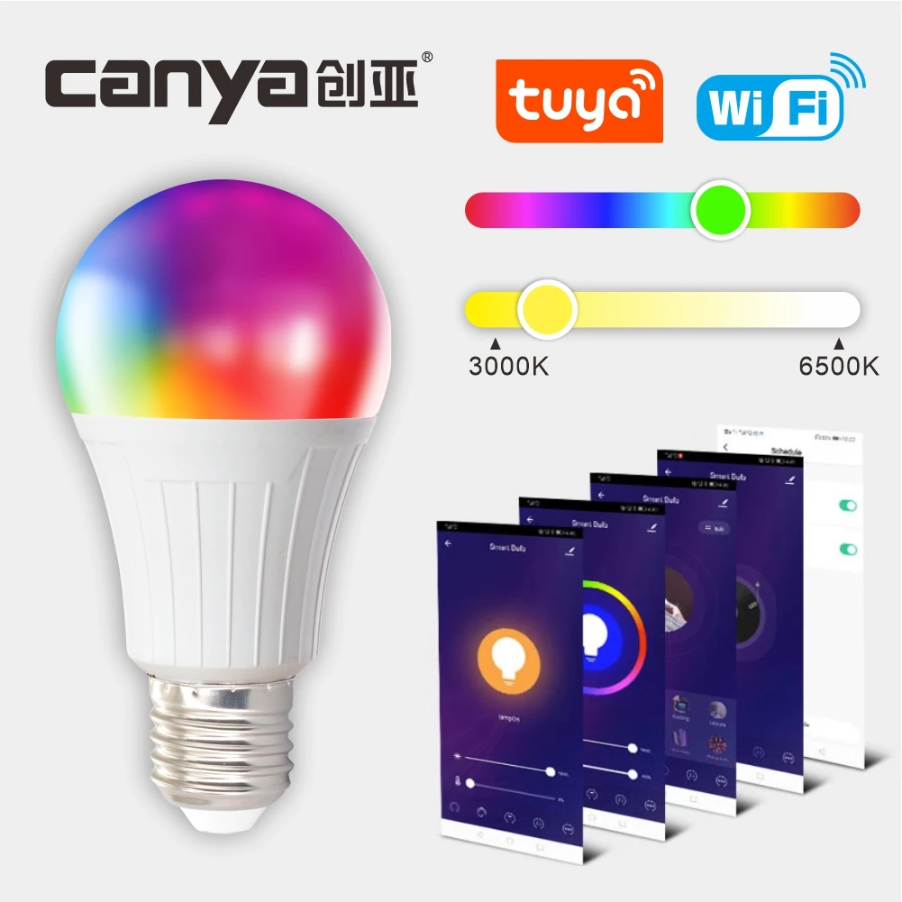 Tuya Wifi Smart Led Bulb Remote Control Light Bulb Smart Bulbs With App