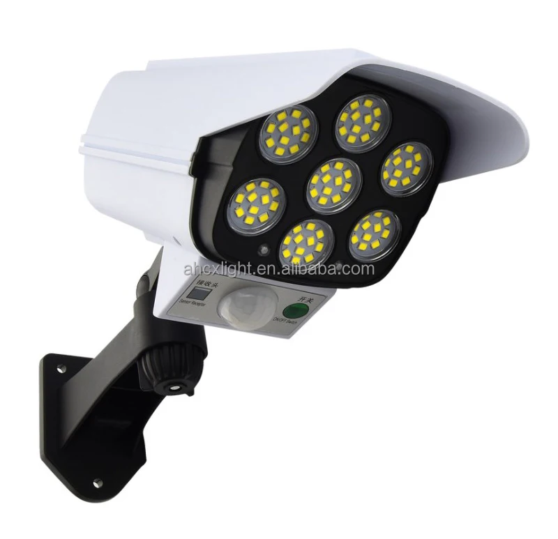 77 SMD LED Solar Sensor Light 3 Modes Outdoor Solar Monitoring Security Lighting Camera Light