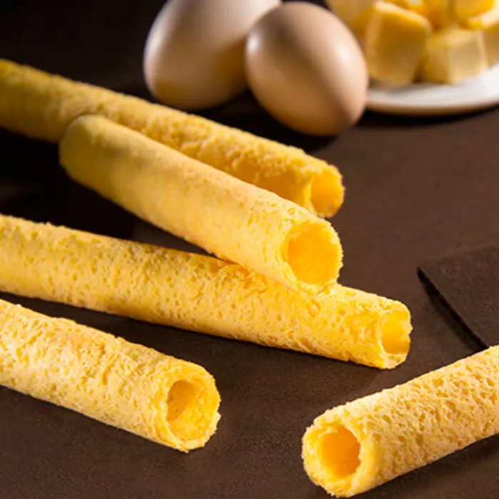 118g Chinese delicious traditional ready to eat foods salted egg yolk flavor barquillos crisp egg roll snacks
