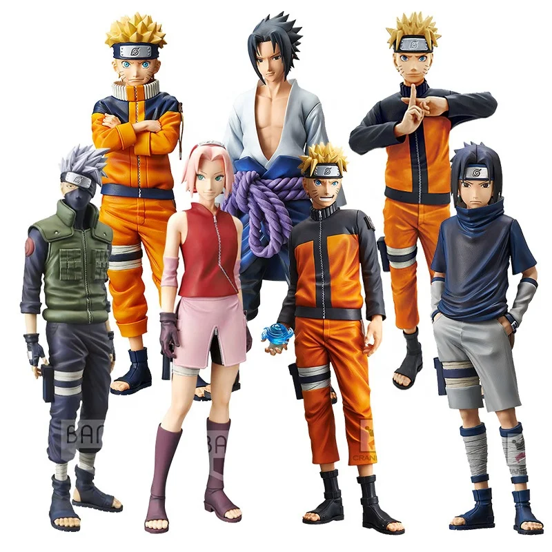 Different Style of Aruto Uchiha Sasuke Itachi Hatake Kakashi Uchiha Obito PVC Anime Figure Statue Model Toy 10~20cm