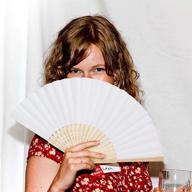 FQ brand summer promotional gift portable custom printed folding logo bamboo hand fan