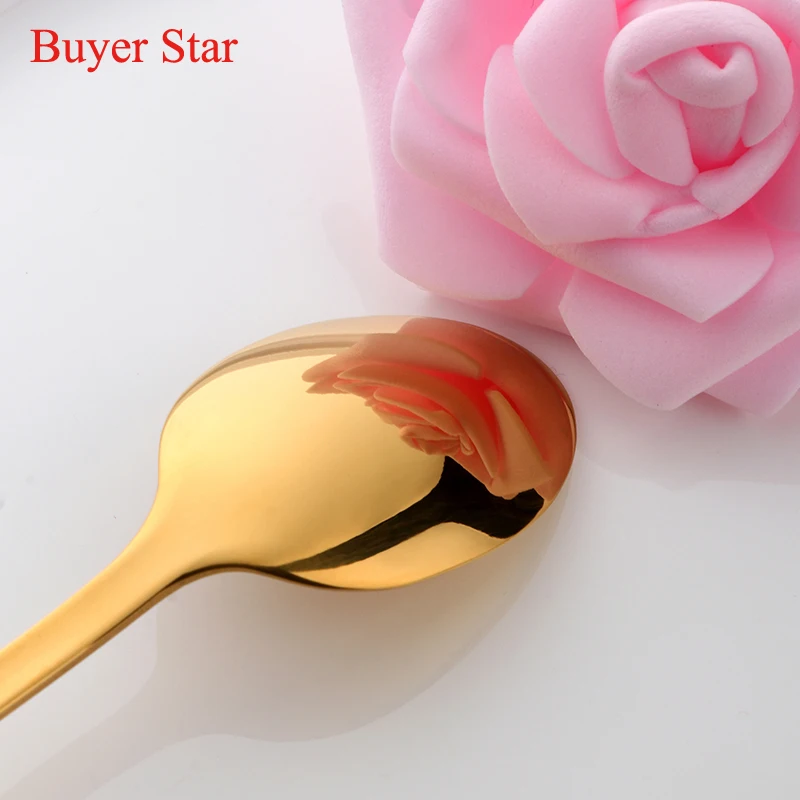 Customize logo 304 stainless steel multi-colors tea coffee spoon