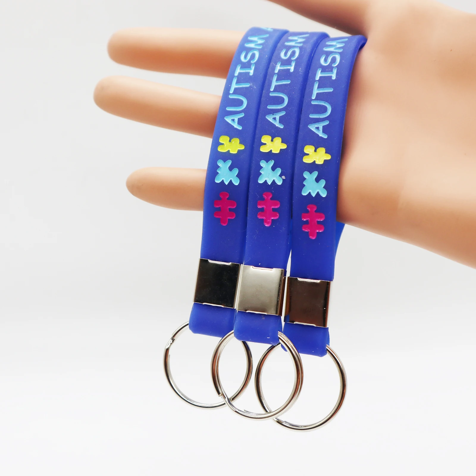 Autism Bracelet Inspirational Autism Awareness Wristbands Autism Colorful Silicone Motivational Wristbands for Kids Adult Man