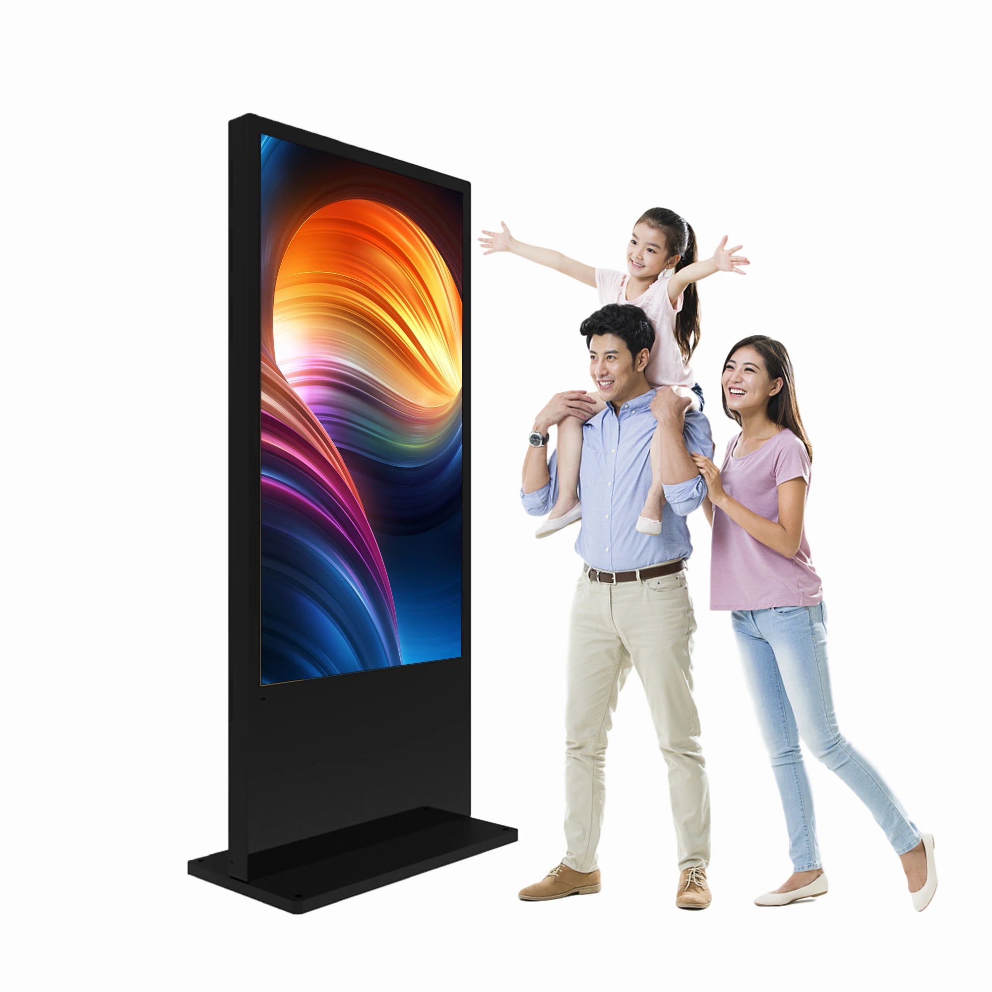 43 inch Solar energy charging Outdoor LCD touch screen vertical advertising LCD screen interactive display screen