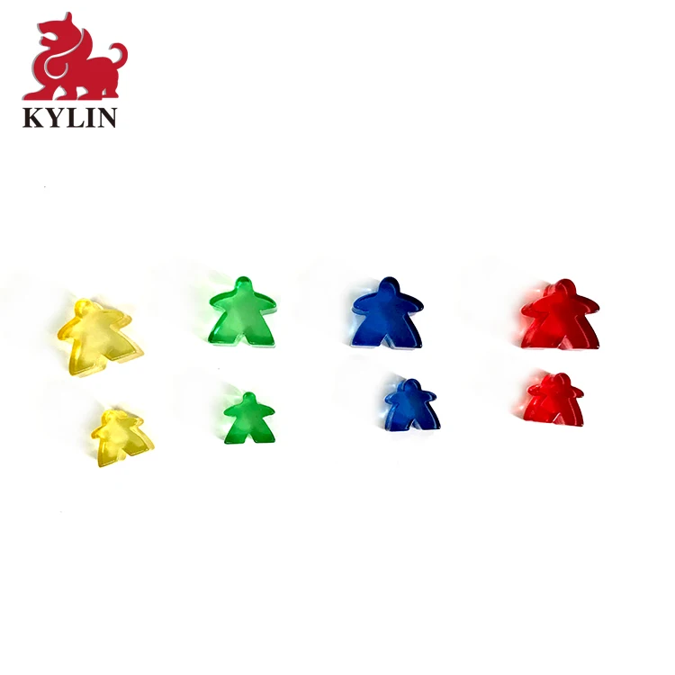 Hot selling customized plastic game pawns meeples for board game