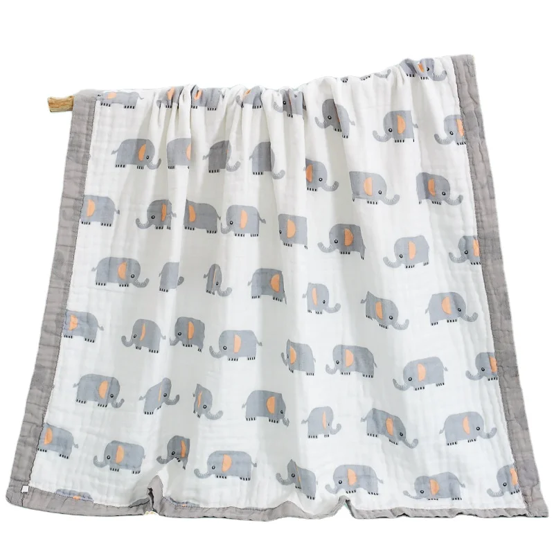 6 Layers Gauze Cotton  Baby Muslin Bath Towels Super Soft Cotton Receiving Blanket for Baby Newborns Toddlers Boy Girl