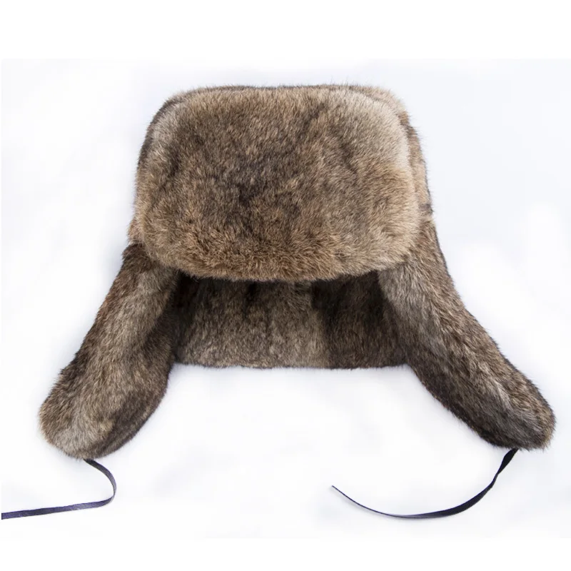 Windproof Warm Russian Hat Winter Fur Hat Earflap Winter Fur Hats for men