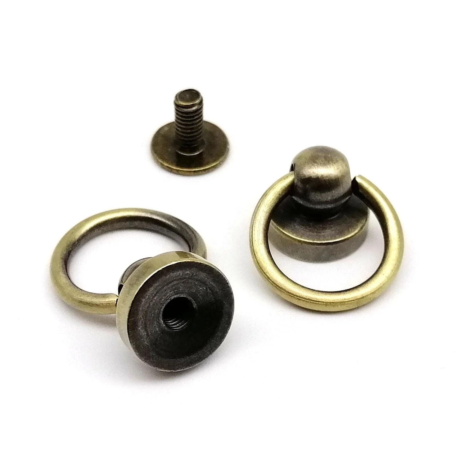 High Quality Solid Brass Ball Nail Screwback Chicago Screw Back Rivet Stud Spot with O Ring for Leather Bag Belt Phone Case