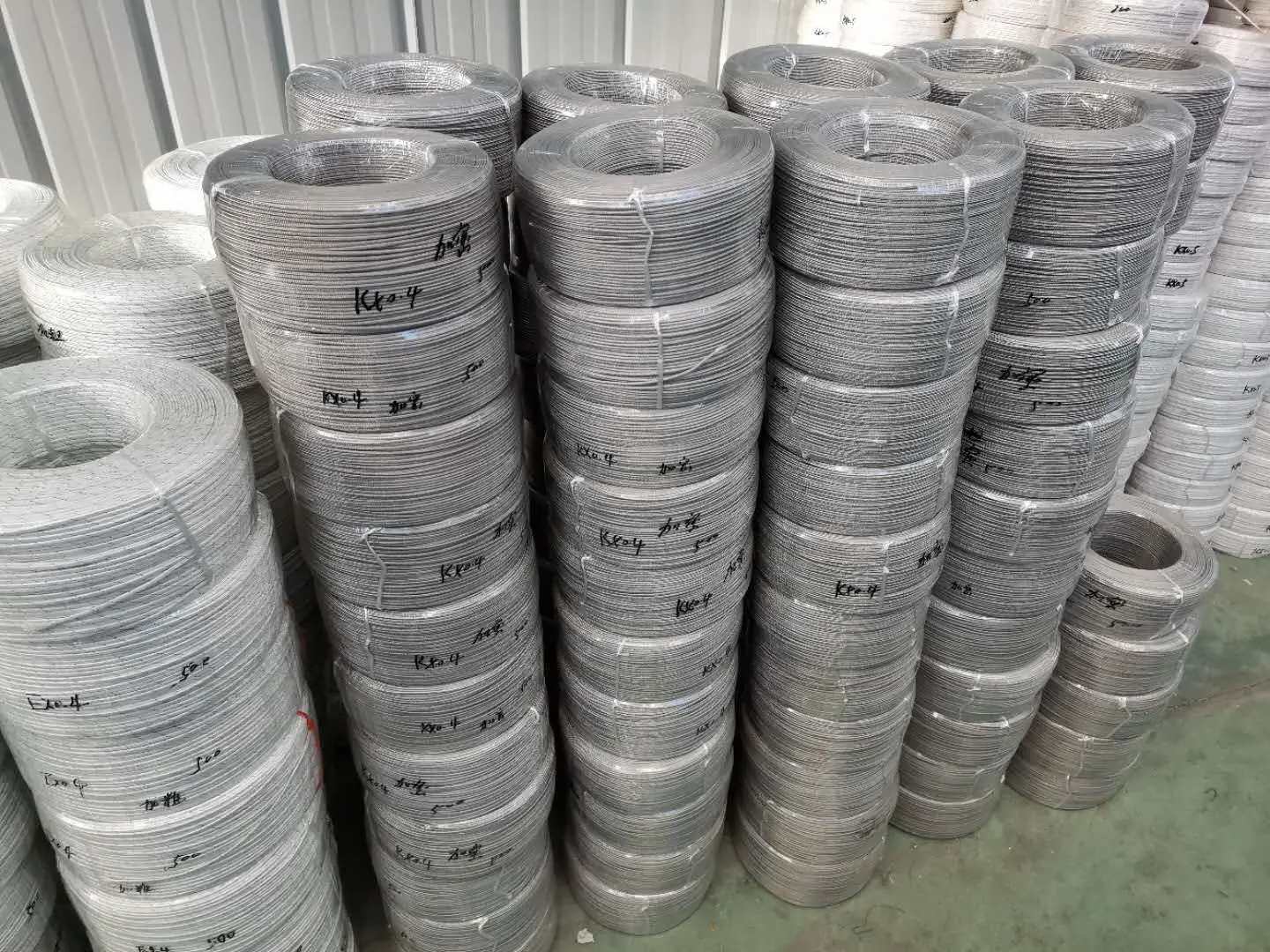 Stranded  Type K thermocouple wire metal braid Chromel Alumel thermo wire KX wire type K fiberglass insulated extension cable