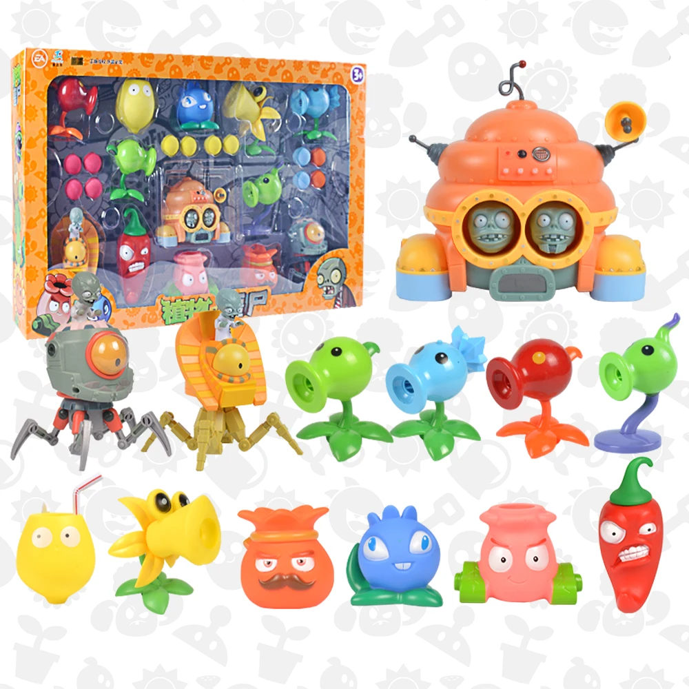 Детская интерактивная игра PVZ мультяшная фигурка различных стилей Зомби Растения Мягкая кукла игрушка с аксессуарами