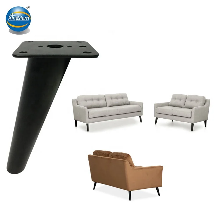 7 Inch Steel Furniture Table Leg Round Tapered Sofa Legs, Slant Metal Cabinet Feet Furniture Leg Hardware for Coffee Table