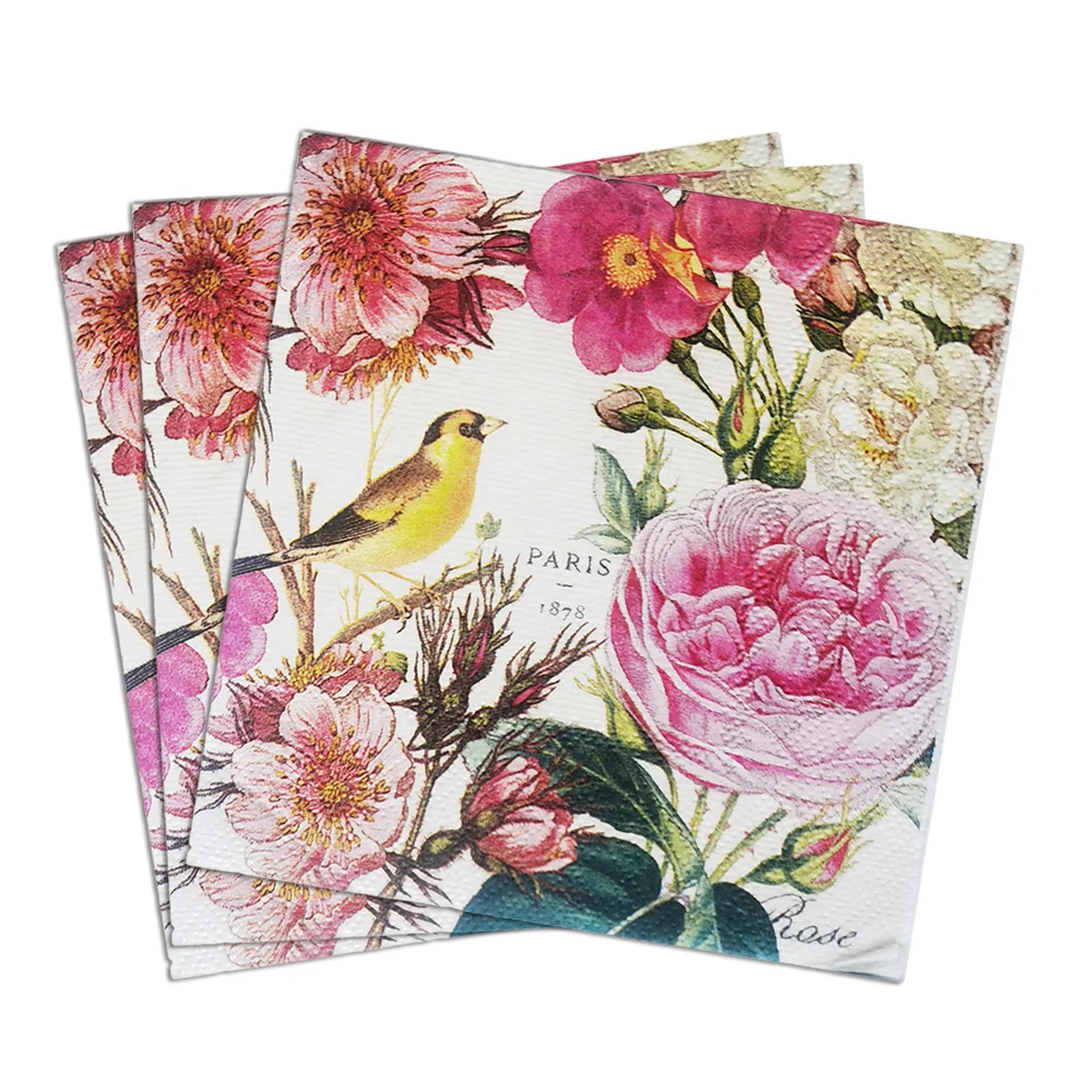 Decoupage paper napkin printed tissue with logo