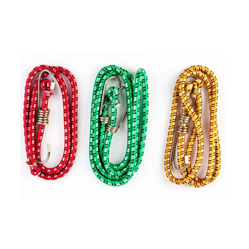 High quality elastic rope flat  latex bungee cord bungee cords with hooks