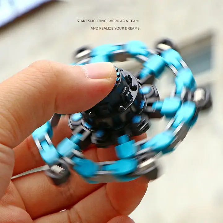 Transformed Fingertip Spinner Colorful Hand Toy Fidget Spinners Chain Toys Stress Relief Sensory Fingertip Toy Robot
