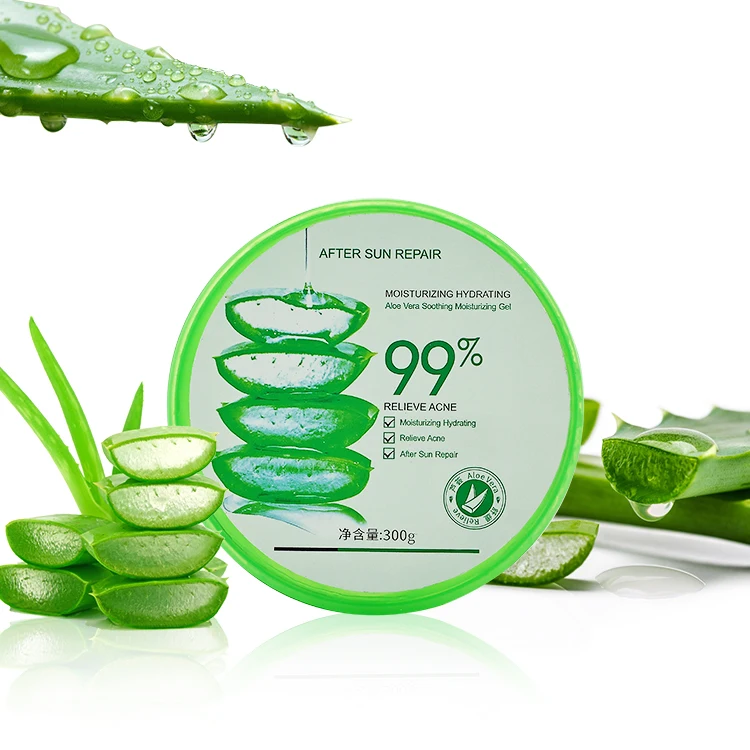 Private Label 100% Natural Moisturizer Repairing After-sun Repair Soothing Organic Bulk Face Care 99% Pure Aloe Vera