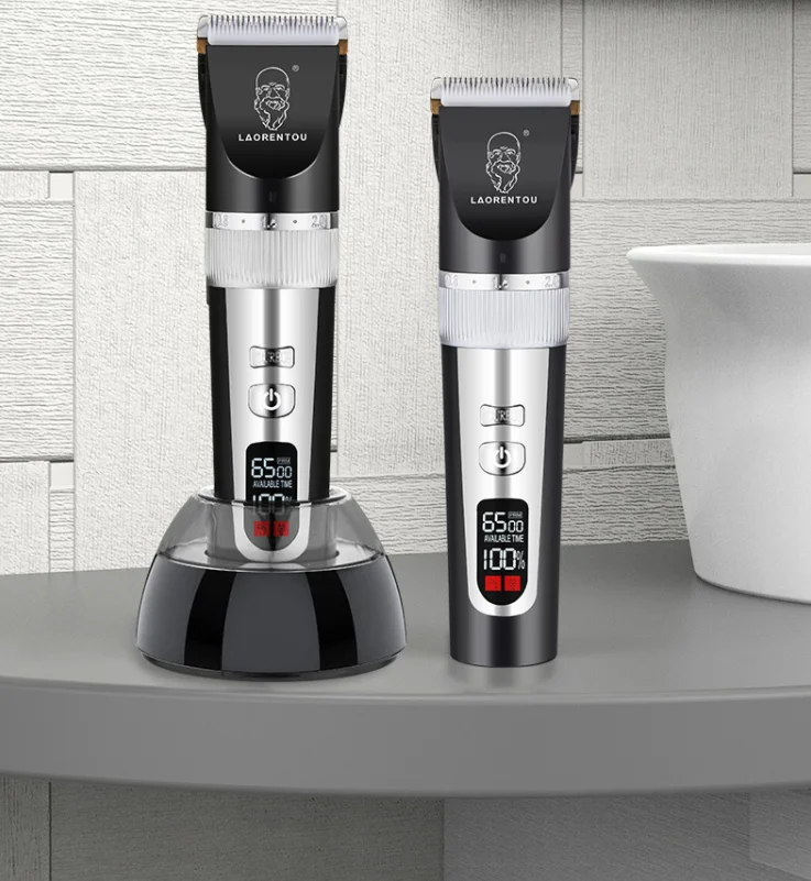 Rechargeable Cordless Hair Trimmers with Charging Stand Pro Hair Clippers with 4 Speed Adjustment Hair Cutting Machine for men