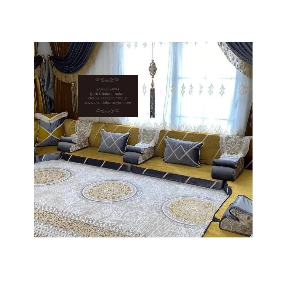 Oriental Floor Seating   Ethnic Sofa  Arabic Majlis Sofa   Ottoman Style Sofa   Arabic Jalsa Set  Luxury Oriental Floor Seating