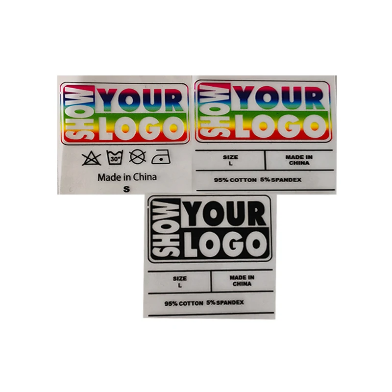 Custom Logo Iron On Heat Transfer Printing For Clothing Plastisol Heat Transfer Small Vinyl Sticker Labels