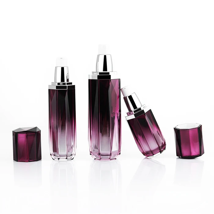 Deluxe 30ml 50ml100ml squeeze pump empty acrylic cosmetic products face lotion cream bottle packaging set