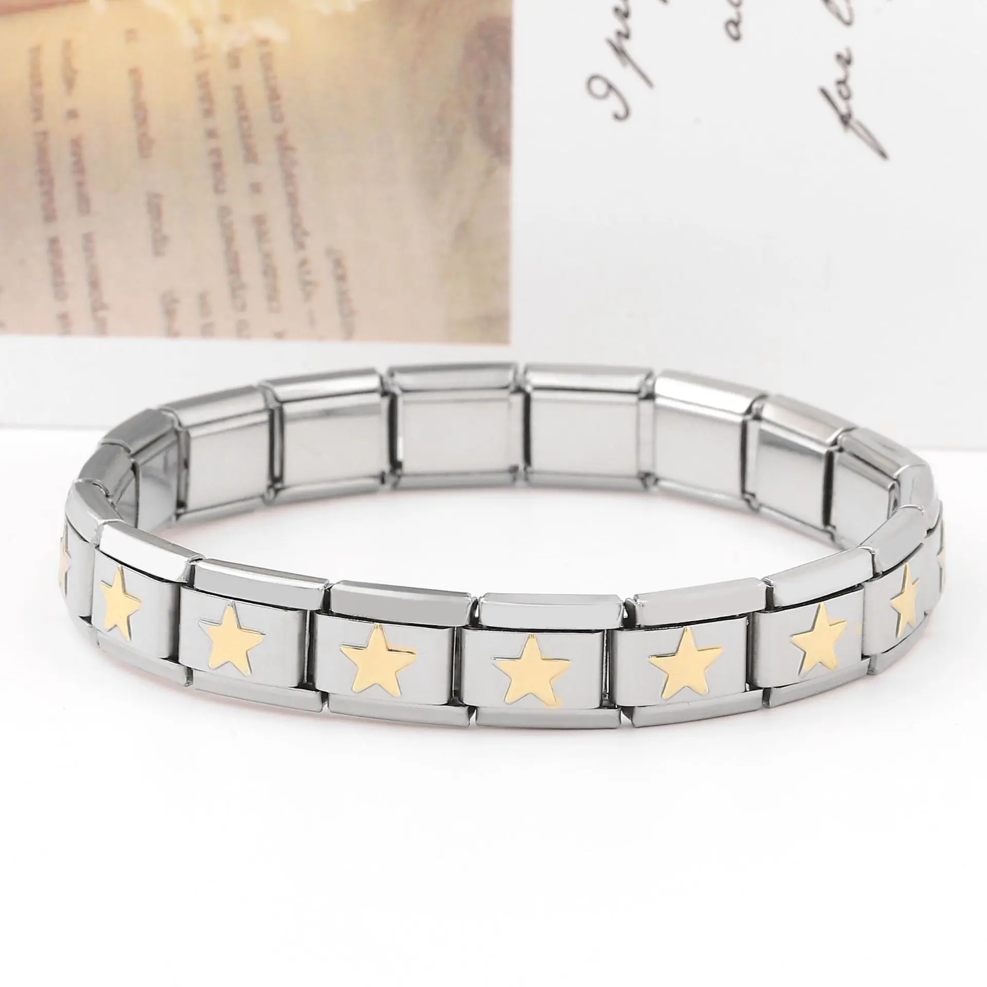 Italian Charm Bracelet Charms Stainless Steel Gold Bangles Custom Wholesale Wristband Bracelets