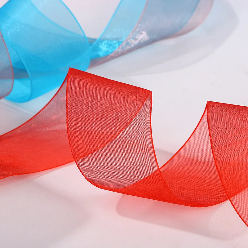 Wholesale Organza Ribbon Transparent Chiffon Ribbon for Wrapping Decorating