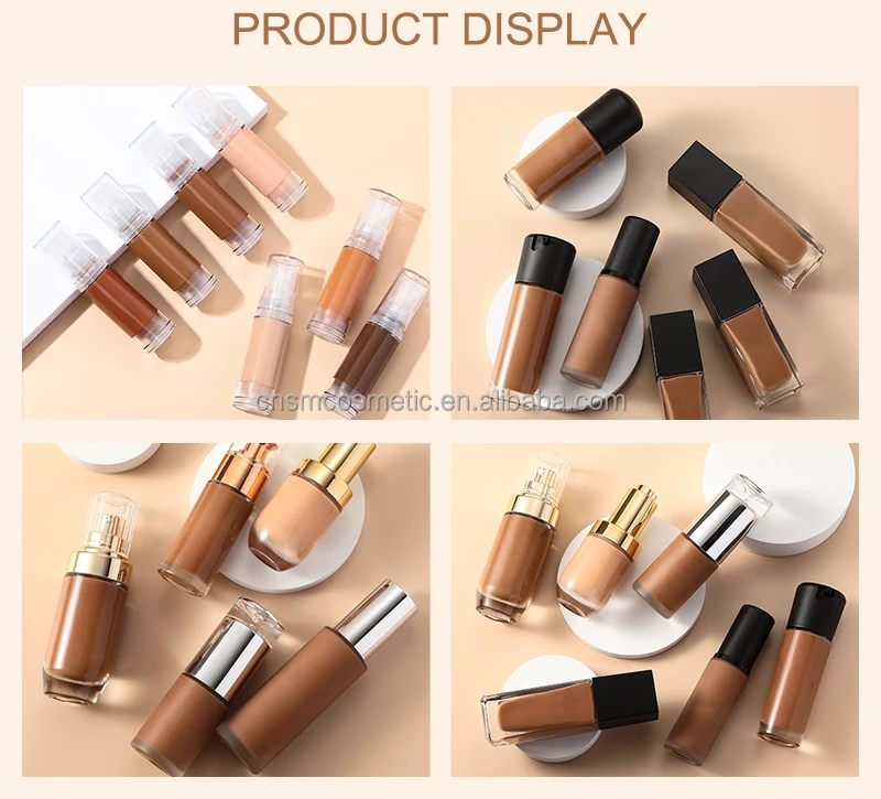 A225 waterproof full coverage oil free foundation customized liquid foundation private label for dark skin