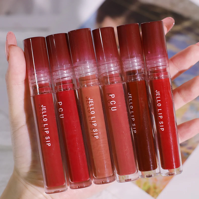 High Pigment Wholesale 6 Colors Lip Makeup Hydrating Hide Lip Lines Waterproof Long Lasting Non Greasy Mirror Jelly Lip Gloss
