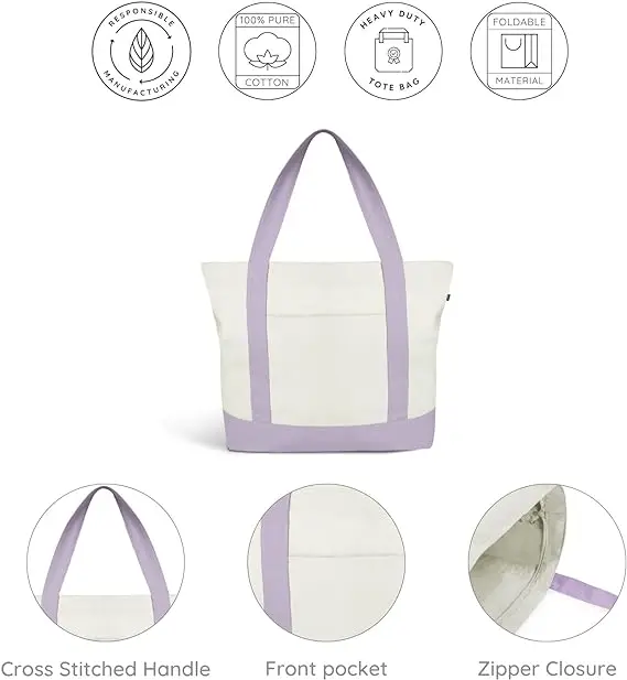 2024 New Arrival Reusable Cotton Grocery Shopper Tote Bag Cotton Canvas Custom Printed ;ogo Shopping Bags for Women