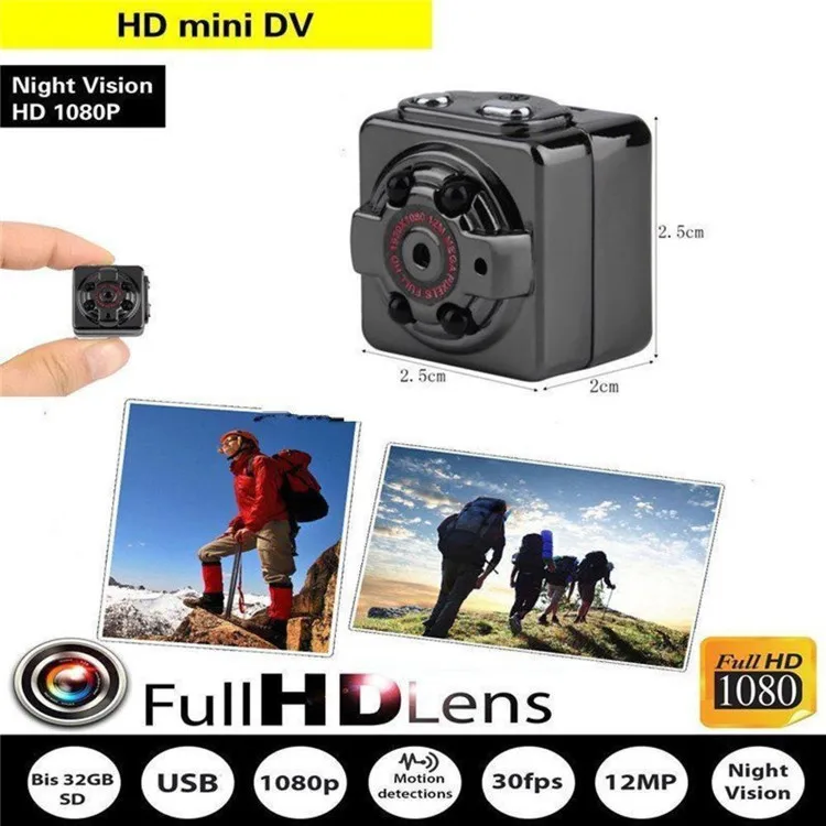 SQ8 Smart 1080p HD Small Secret Micro Mini Camera Video Cam Wireless Body DVR DV Tiny Minicamera Microchamber