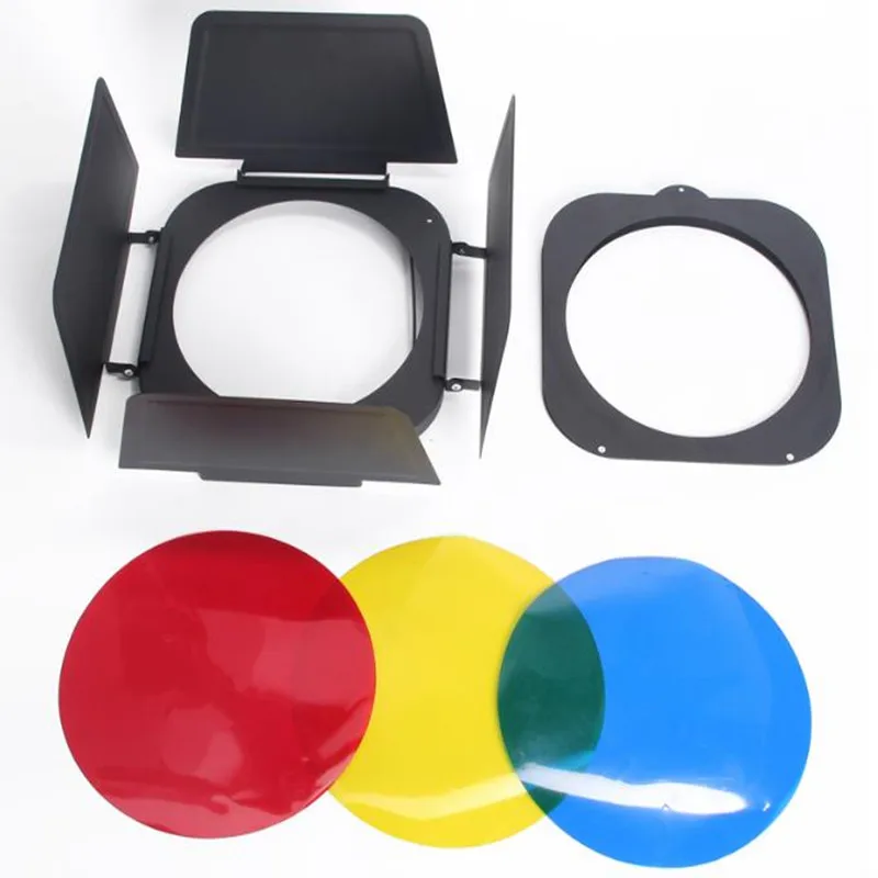 Photographic Equipment Barndoor colored light filters optional baffle Set Shooting Props