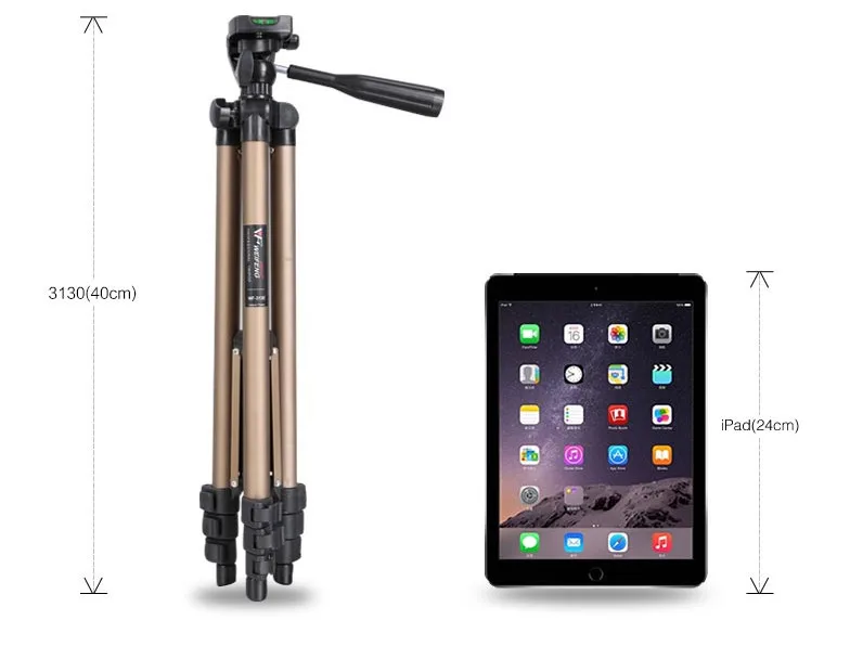 
Weifeng WT-3130 aluminum lightweight tripod adjustable compact tripod high quality cheap tripod for camera iphone 