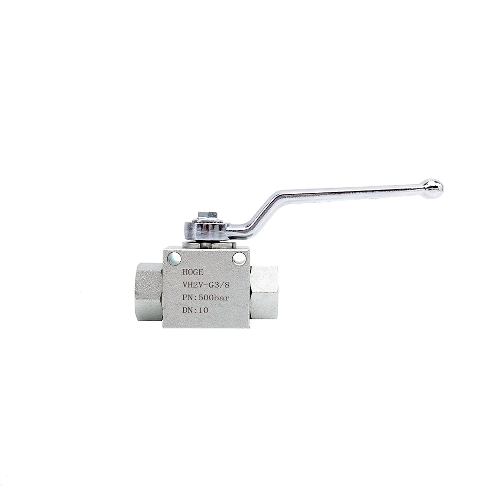 two ways female threaded stainless steel hydraulic VH2V-G3/8 high pressure ball valve 3/8inch dn06