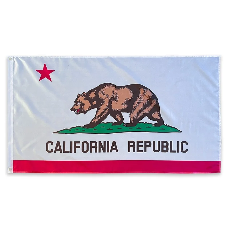 Custom 100% Polyester 3x5ft  State Flag Outdoor Promotion Digital Printing Flags For Display