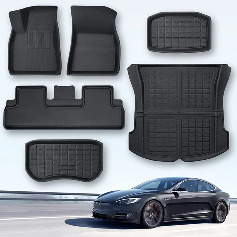 Non Skid Mats For Car Waterproof TPR XPE 3D 5D Car Mat Tesla Model 3